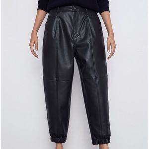 Zara’s Faux leather pants